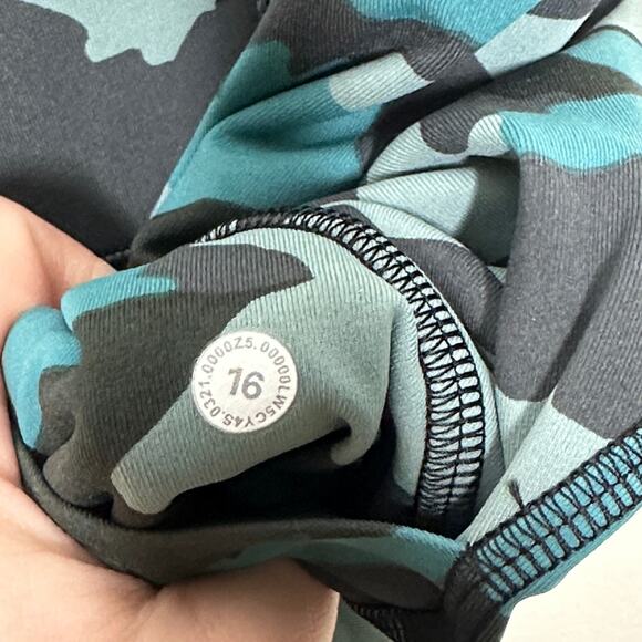 LULULEMON Swift Speed High-Rise Tight 28" Heritage 365 Camo Tidewater Teal {K35} - Picture 6 of 6